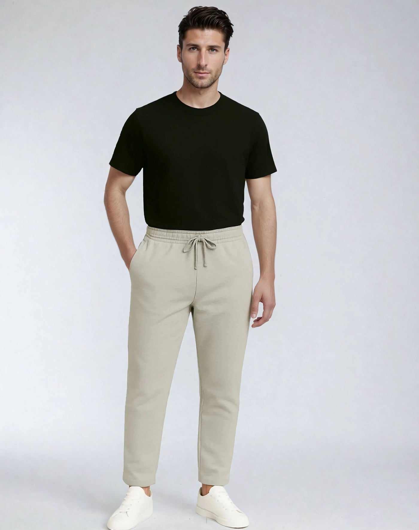 Cotton Joggers with Adjustable Waist