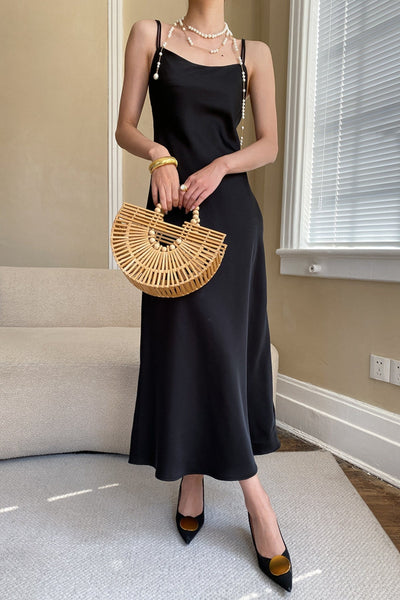 MV Satin Drape Suspender Dress