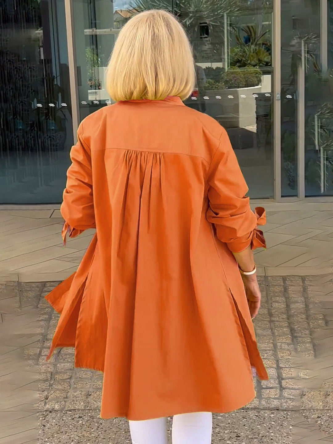 Lightweight Longline Coat with Flowing Elegant Fit