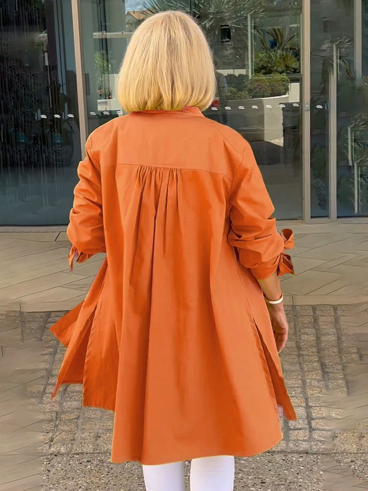 Lightweight Longline Coat with Flowing Elegant Fit