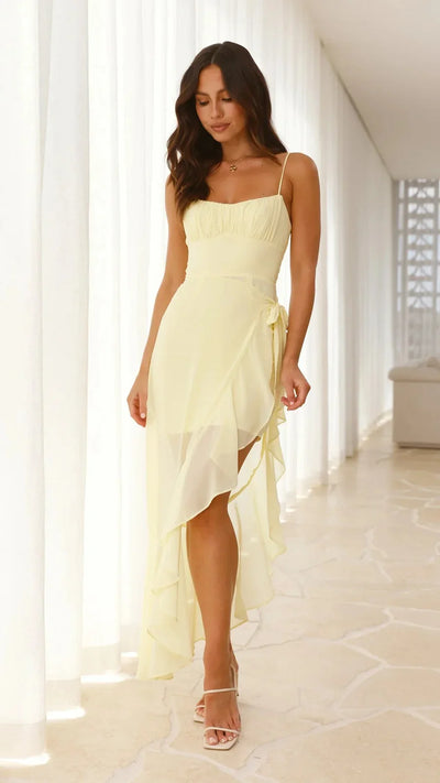 Halter Hem Split Dress