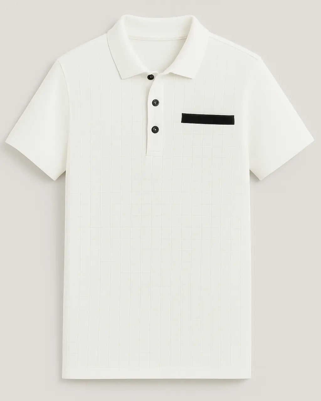 Knitted Cotton-Blend Polo with Button Closure
