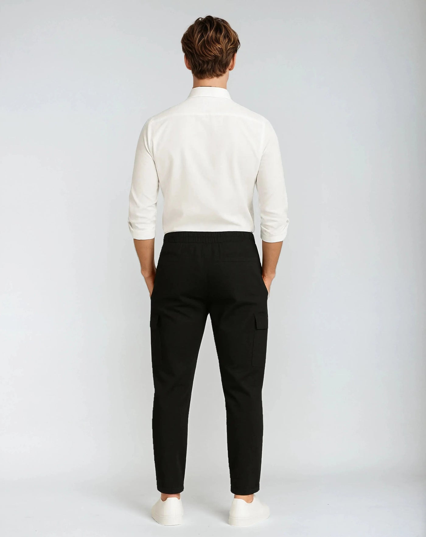 Cotton Cargo Pants with Functional Pockets