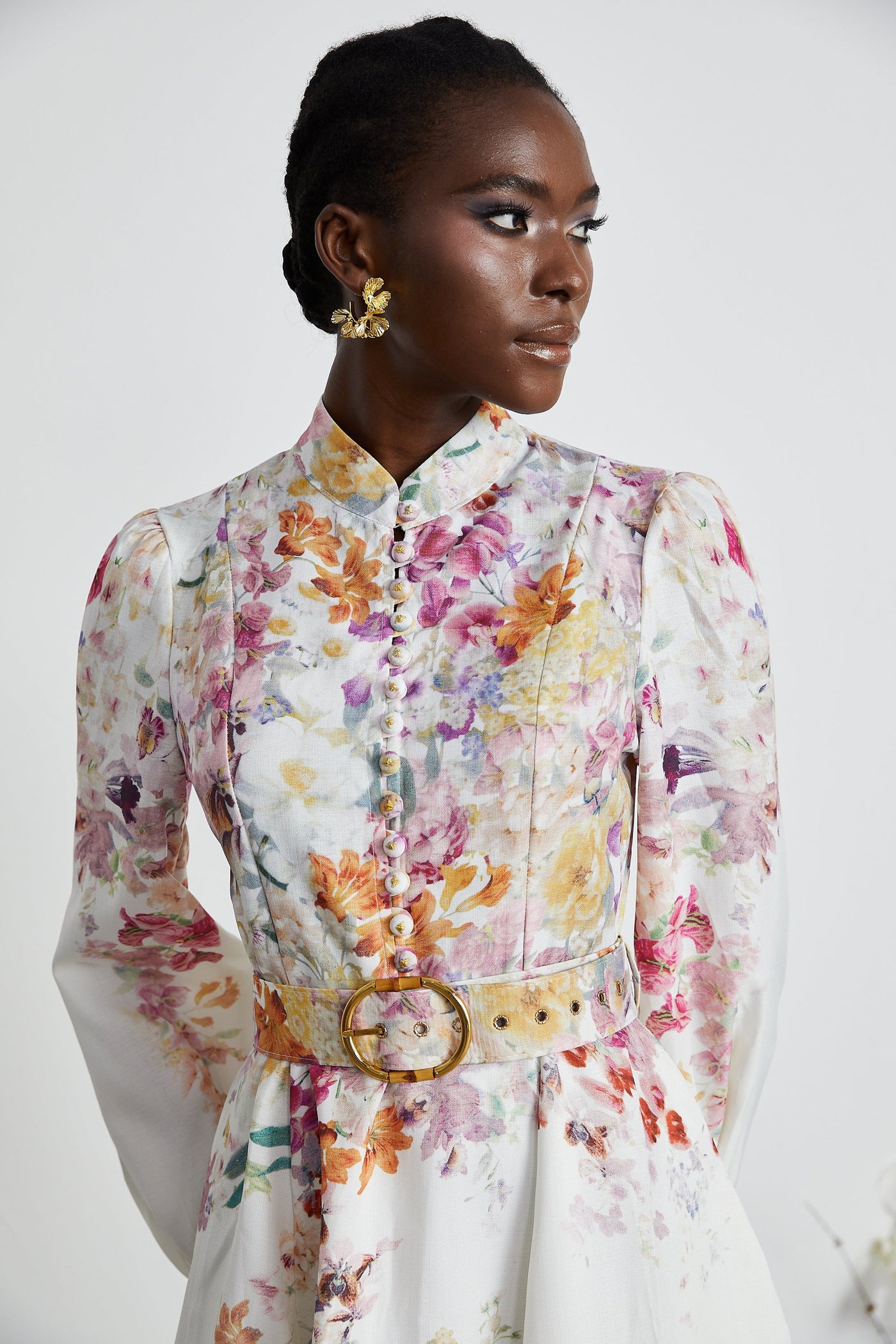 Bianca floral-print mini dress