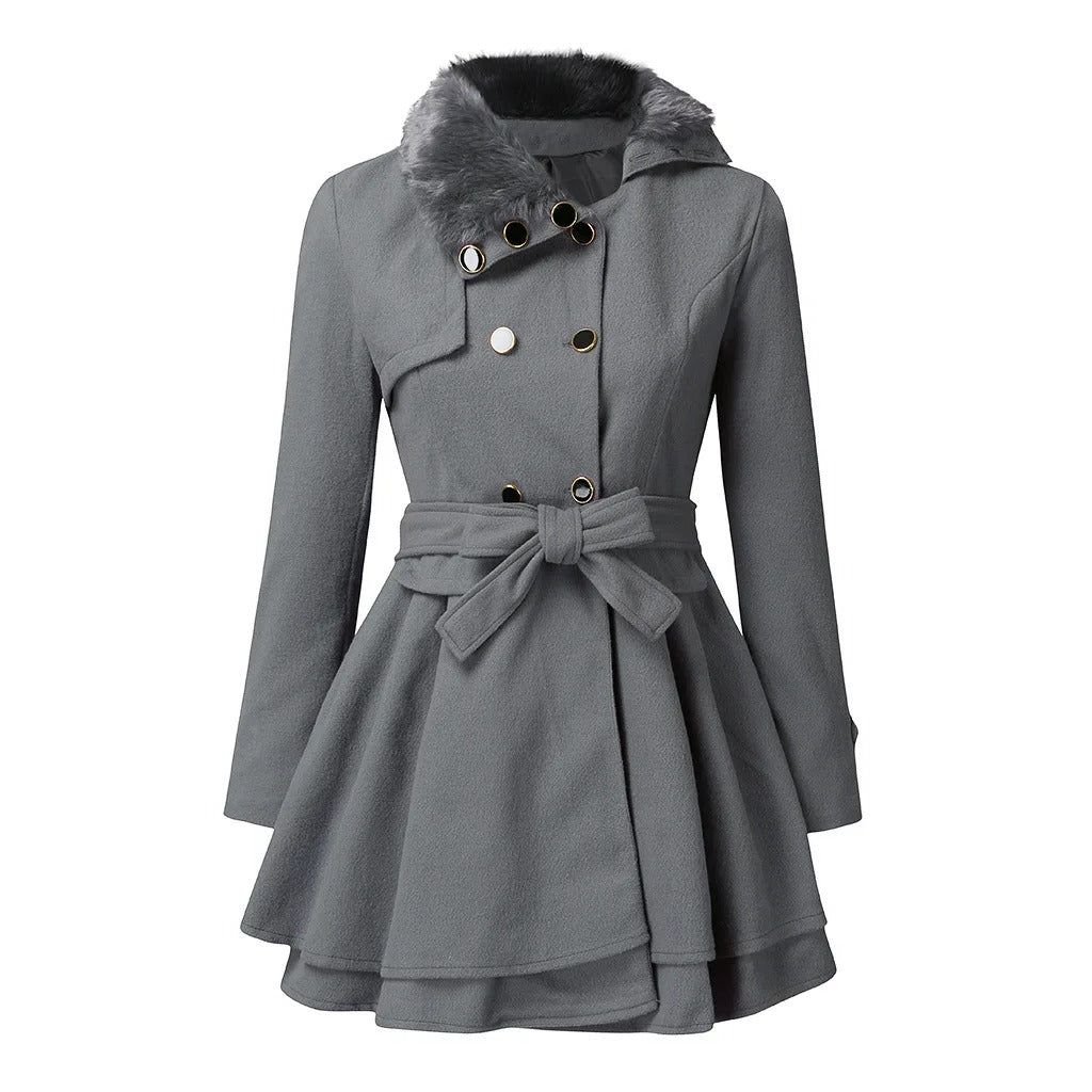 Victoria™ | Trench chic with vegan fur