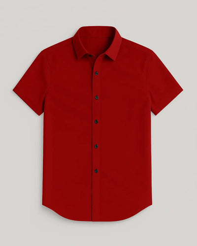 Polyester T-Shirt with Button Closure