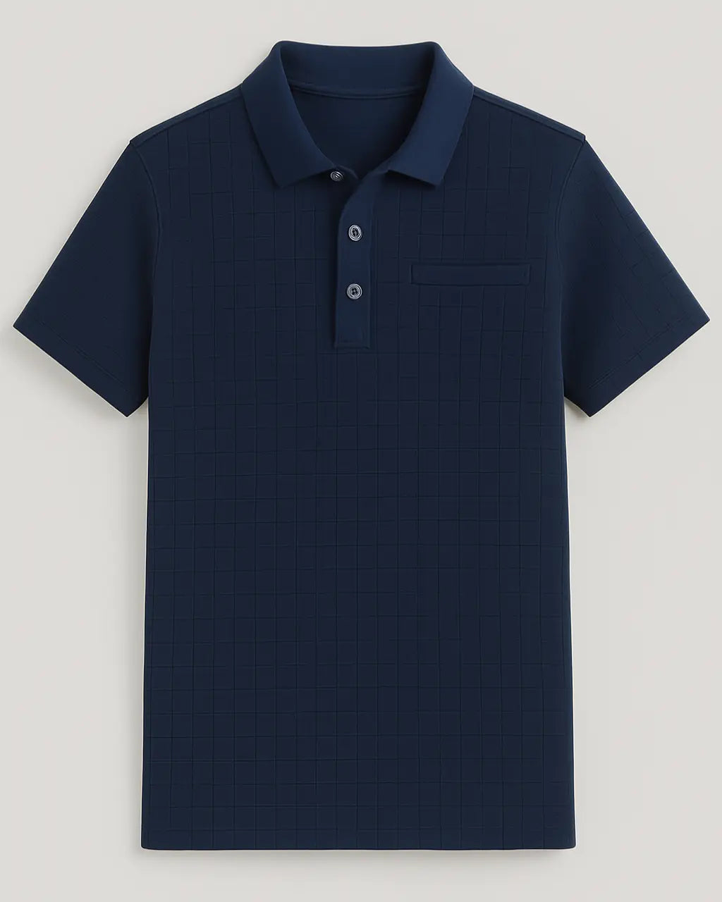 Knitted Cotton-Blend Polo with Button Closure
