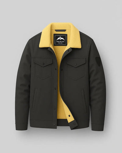 Polyester Bomber Jacket with Button Closure