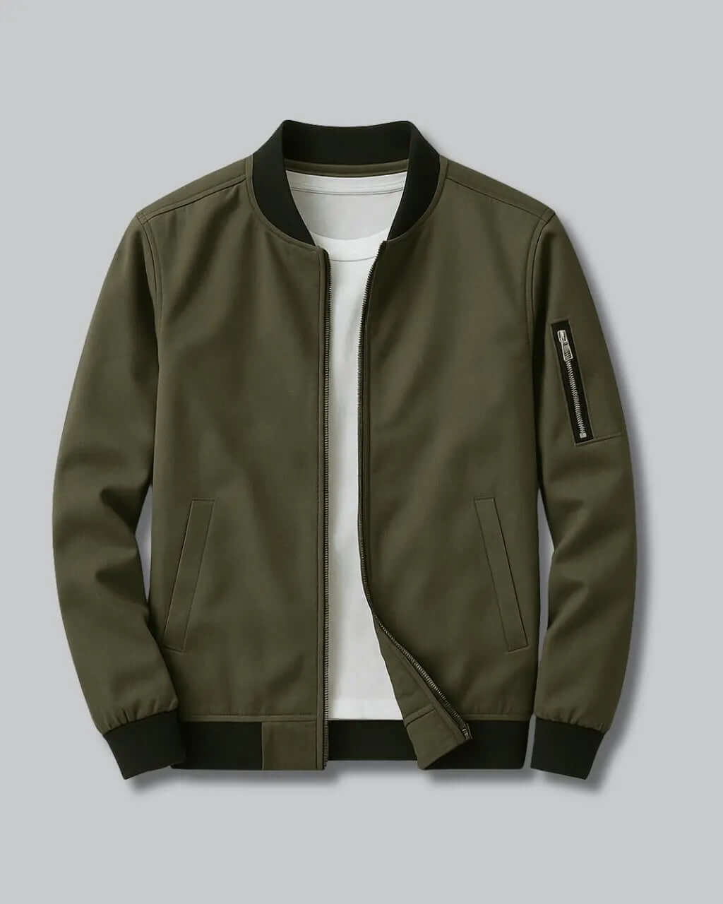 Polyester Short Jacket with Water-Repellent Finish