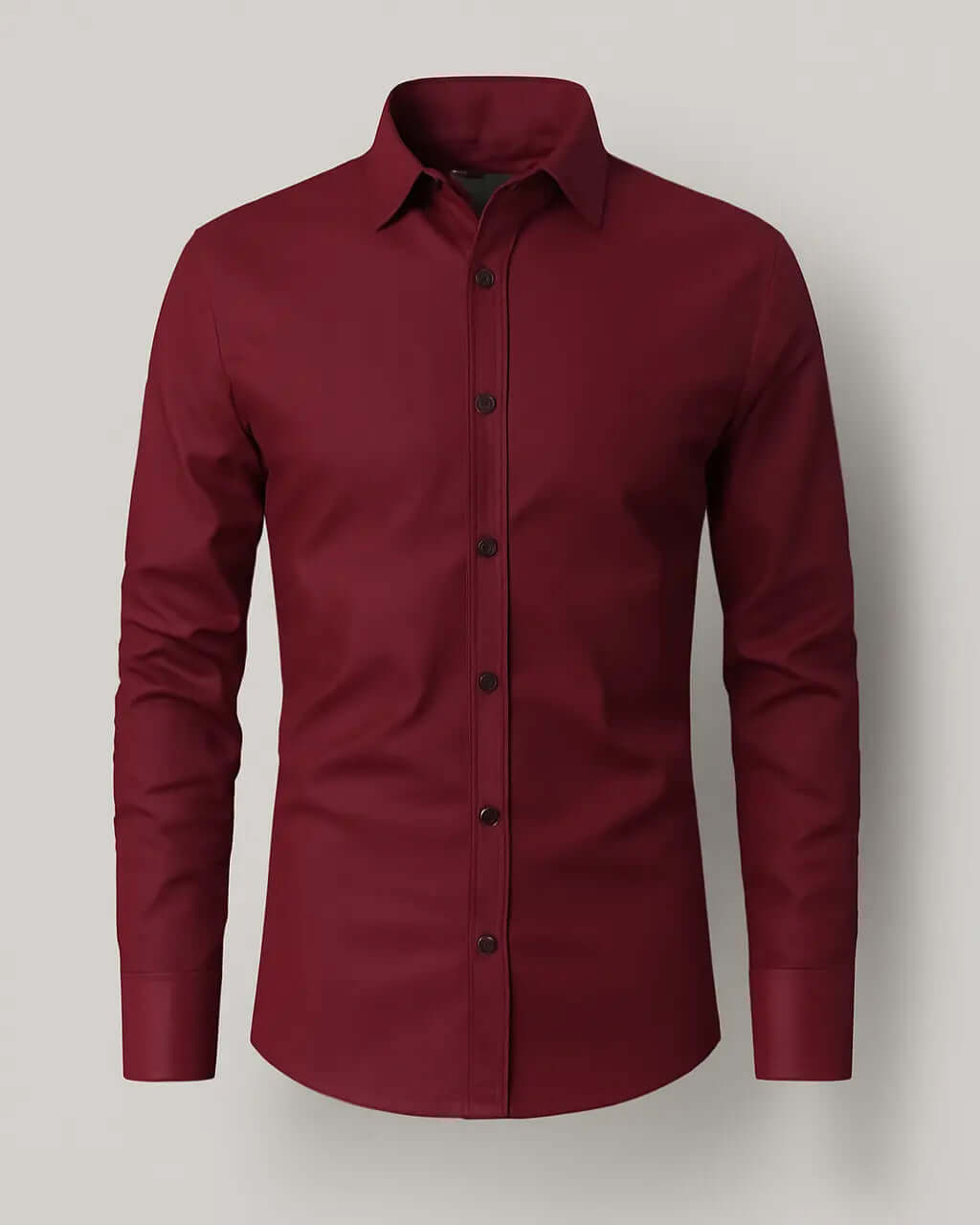 Polyester Stretch Shirt with Button Closure