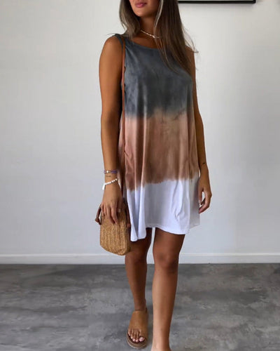 Josie Gradient Tie Dye Print Mini Dress