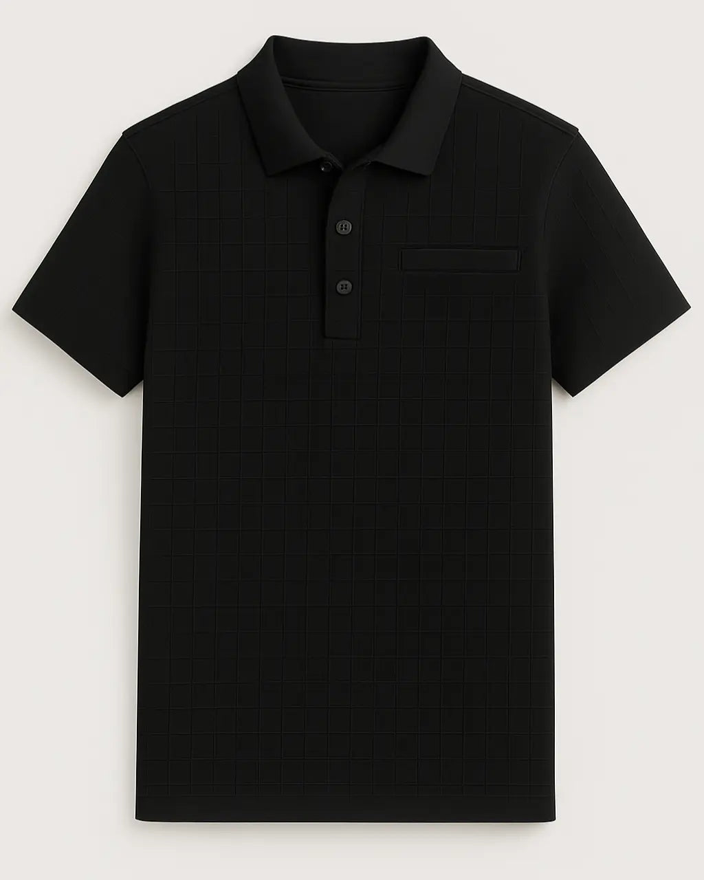 Knitted Cotton-Blend Polo with Button Closure