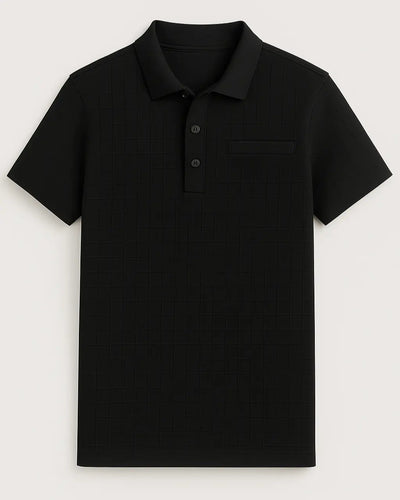 Knitted Cotton-Blend Polo with Button Closure