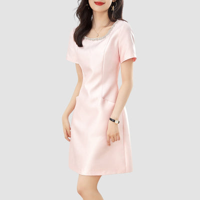 MV French Twill Silk Slim Dress