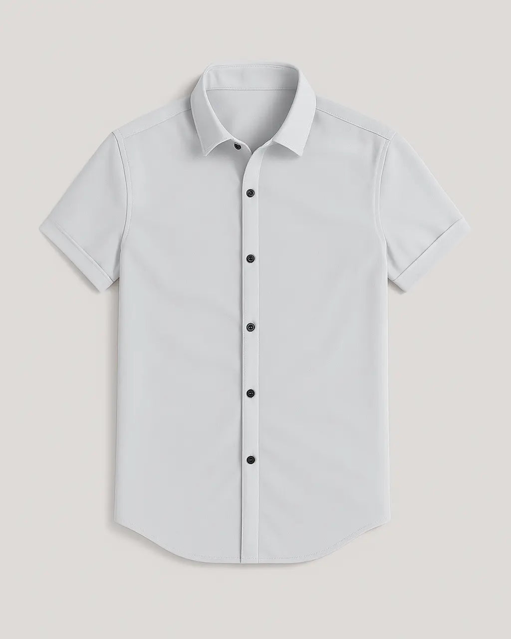 Polyester T-Shirt with Button Closure