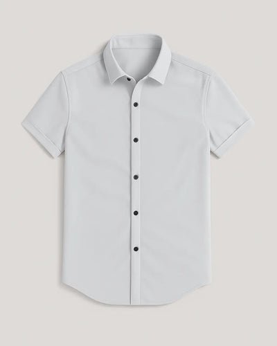 Polyester T-Shirt with Button Closure