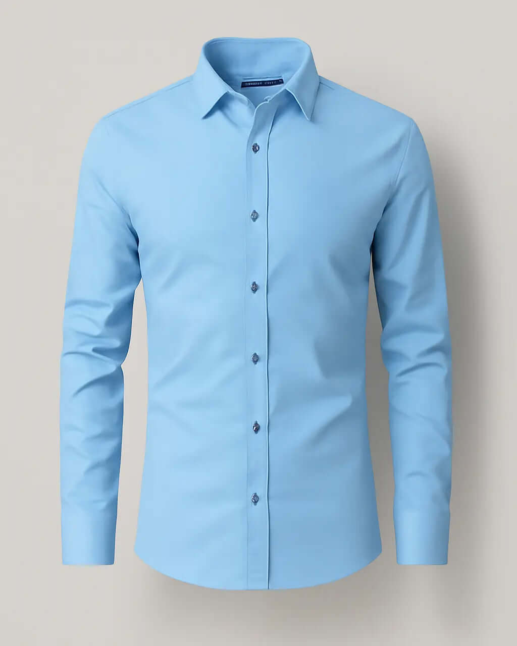Polyester Stretch Shirt with Button Closure