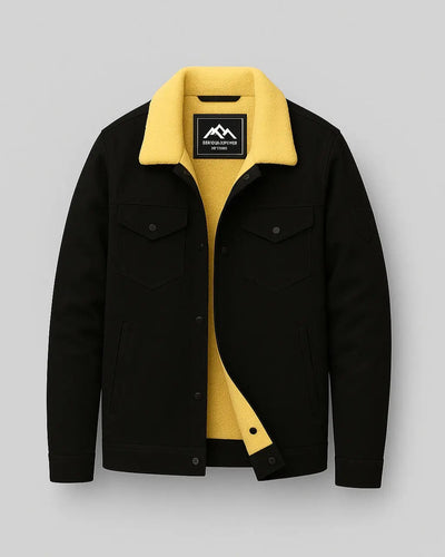 Polyester Bomber Jacket with Button Closure