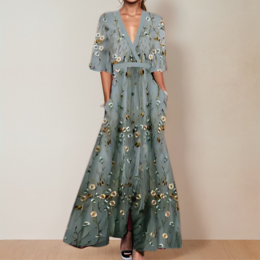 Jane - Elegant Dress with Flowers