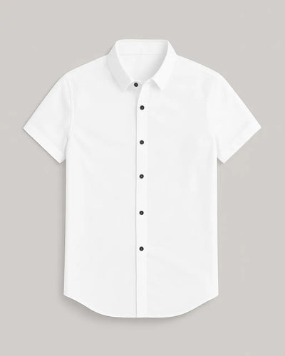 Polyester T-Shirt with Button Closure