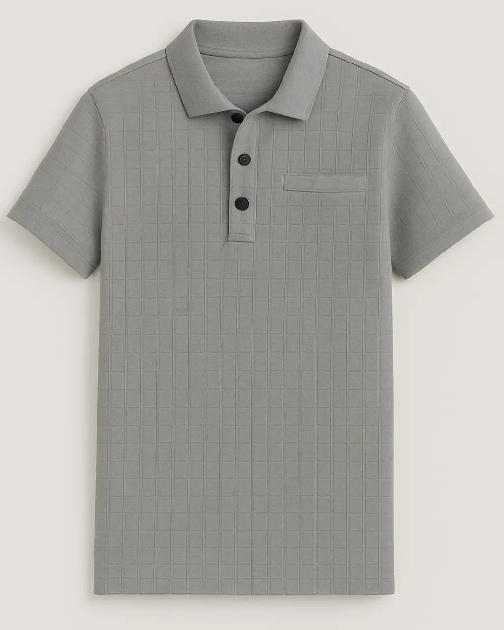 Knitted Cotton-Blend Polo with Button Closure