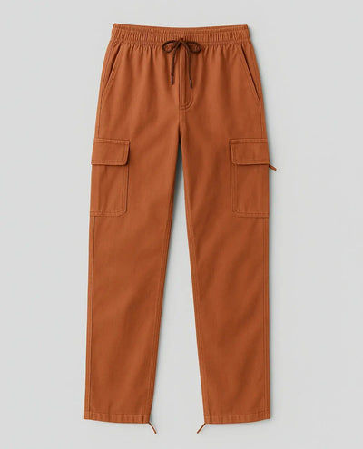 Cotton Cargo Pants with Functional Pockets