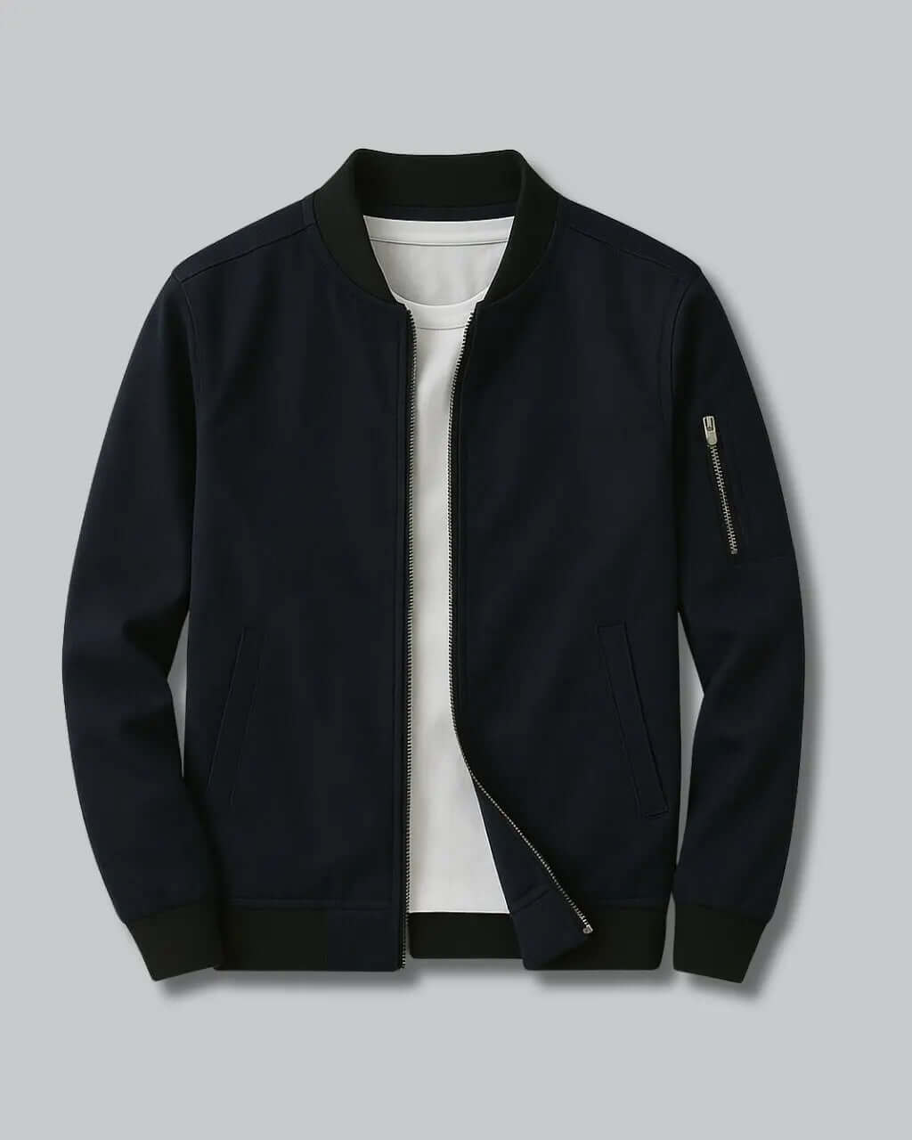 Polyester Short Jacket with Water-Repellent Finish