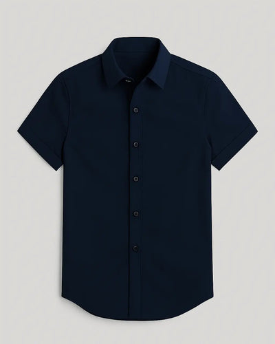 Polyester T-Shirt with Button Closure