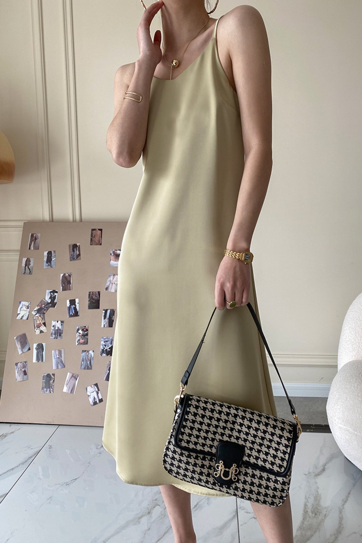 MV High-End Satin Suspender Dress
