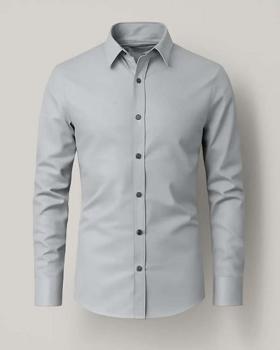 Polyester Stretch Shirt with Button Closure