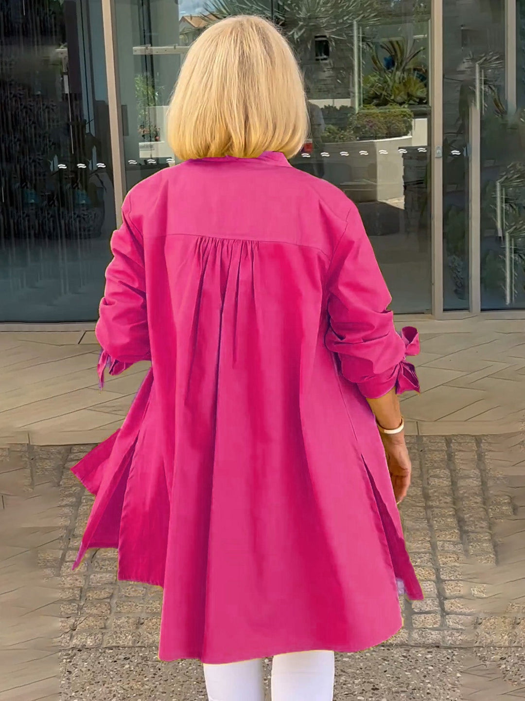 Lightweight Longline Coat with Flowing Elegant Fit