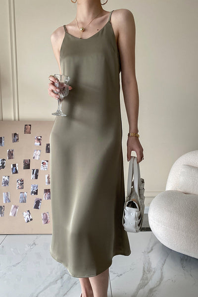 MV High-End Satin Suspender Dress