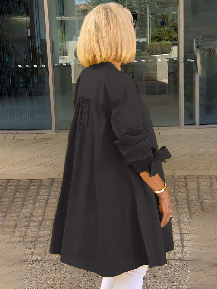 Lightweight Longline Coat with Flowing Elegant Fit