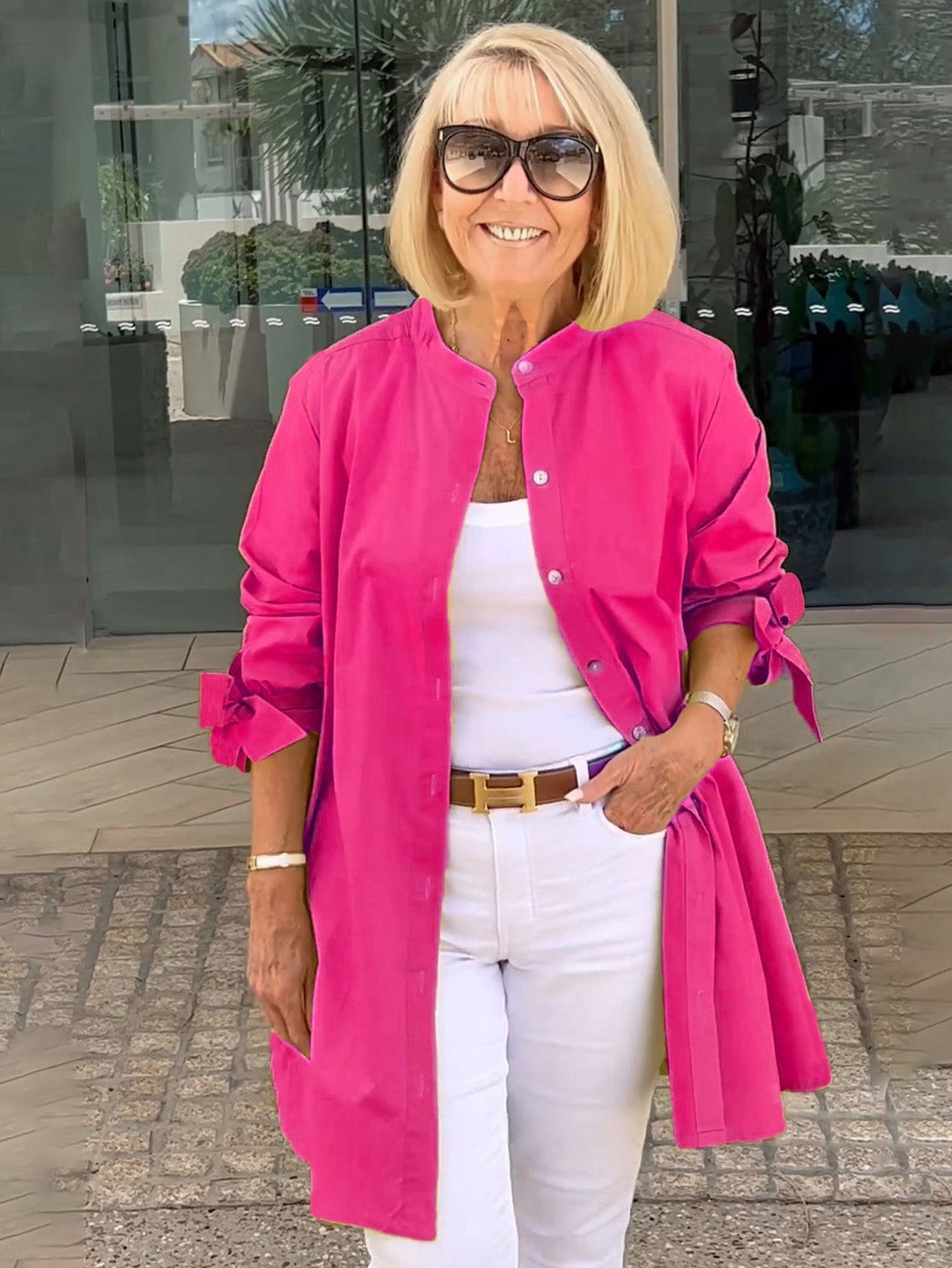 Lightweight Longline Coat with Flowing Elegant Fit