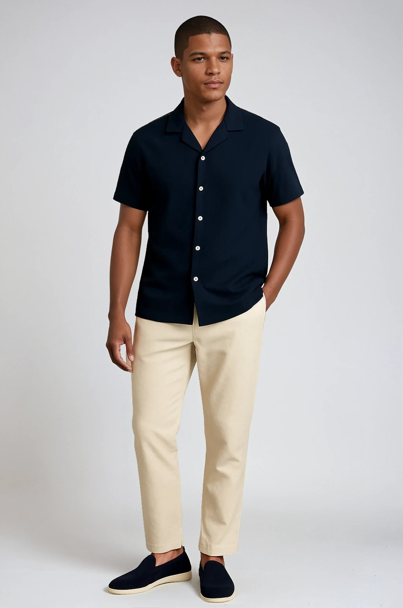 Set Of Cotton T-shirt And Pants With Adjustable Drawstring