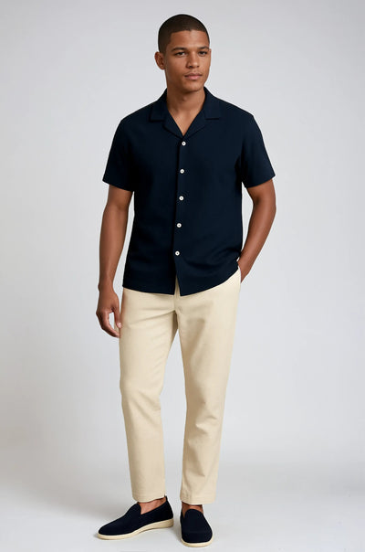Set Of Cotton T-shirt And Pants With Adjustable Drawstring