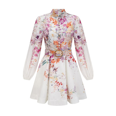 Bianca floral-print mini dress