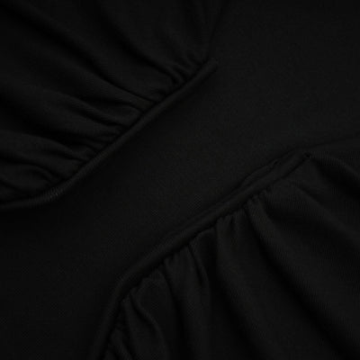 Anaïs Black Open-Front Gathered Top