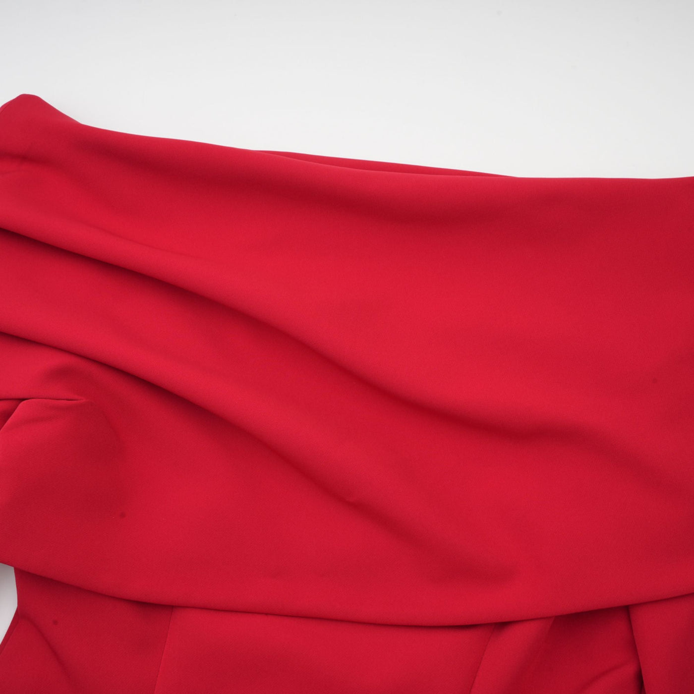 Valentine Red Pleated Maxi Dress with High Slit