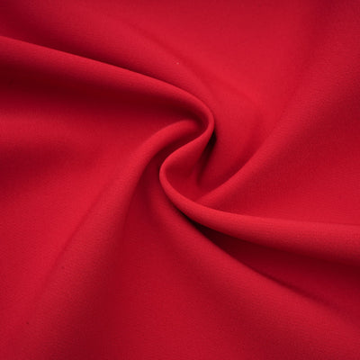 Valentine Red Pleated Maxi Dress with High Slit