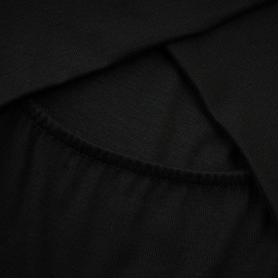 Odette black ruched stretch-jersey top