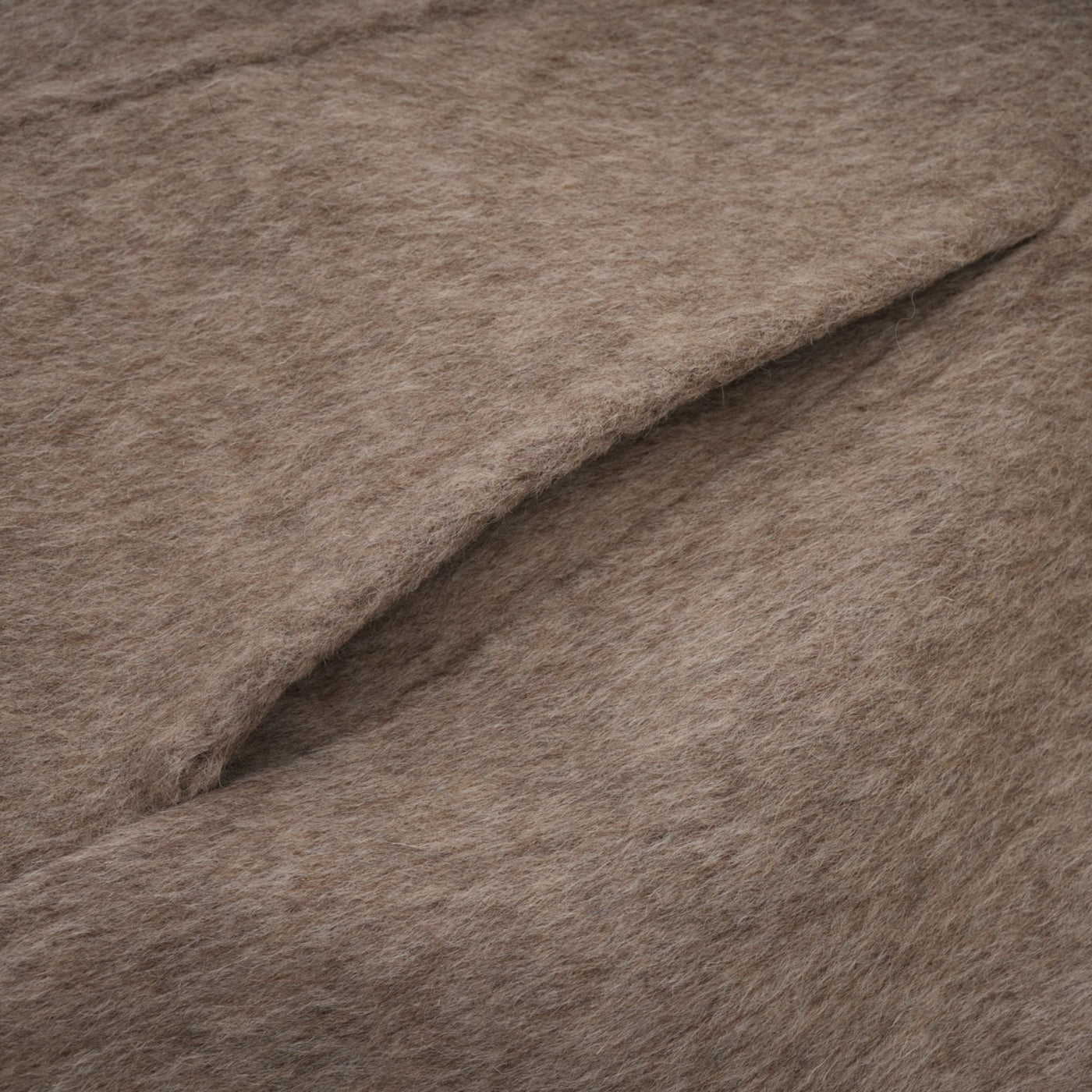 Chloris wool fur belted cape coat in Brown