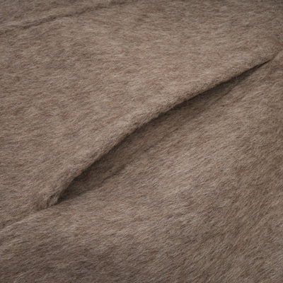 Chloris wool fur belted cape coat in Brown