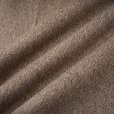Chloris wool fur belted cape coat in Brown