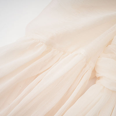 Thibaulte tuck-detail pleated tulle mini dress