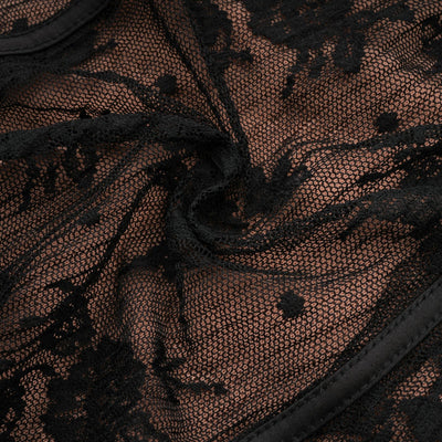 Marlene Black Flared Lace Maxi Dress