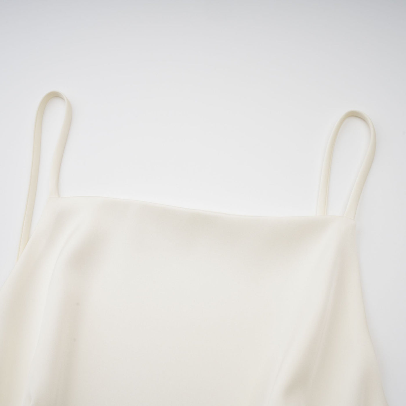 Lyna White Satin Ruffled Mini Dress with Shawl Panel Detail