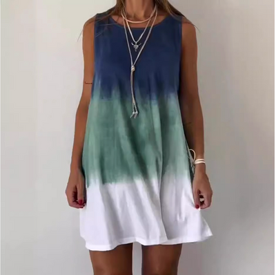 Josie Gradient Tie Dye Print Mini Dress