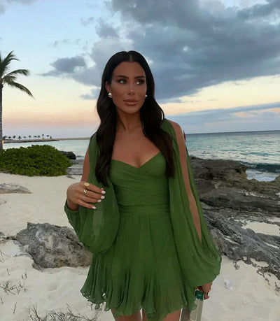 Layla | Funny mini dress with puff sleeves