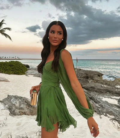 Layla | Funny mini dress with puff sleeves